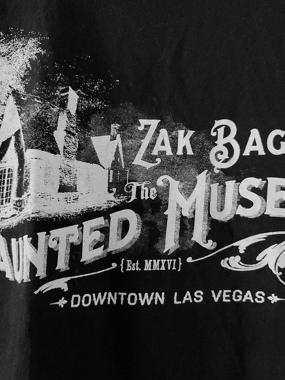 Zak Bagans Haunted Museum Downtown Las Vegas Black Graphic Tee Large Ghosts